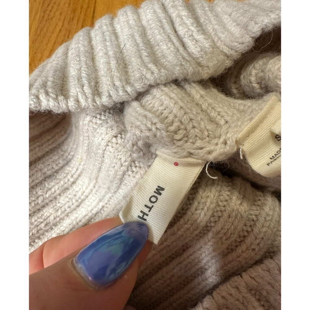 Anthropologie Cream Turtleneck Sweater - Picture 9 of 9